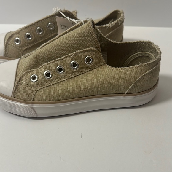 Lily & Dan Kids Tan Canvas Slip-On Shoes - Picture 2 of 5
